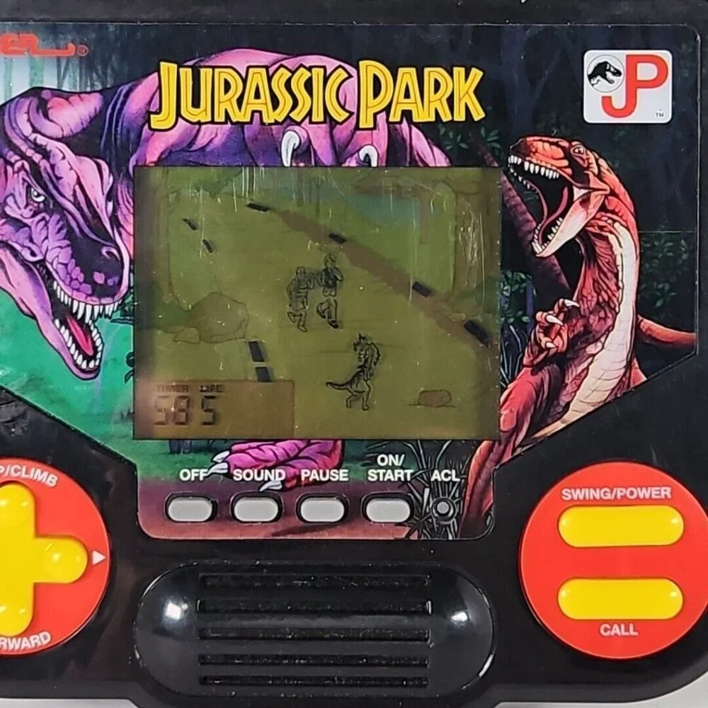 2021 Jurassic Park Handheld Video Game Tim Lex Dr Alan Grant Electronic LCD